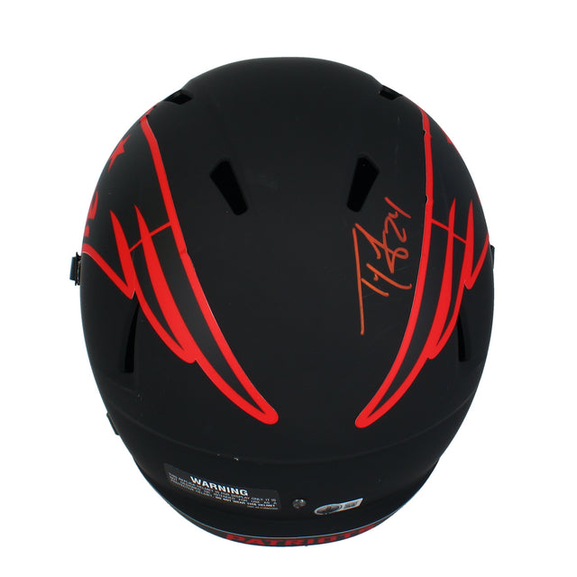 Ty Law Autographed New England Patriots Full Size Eclipse Speed Helmet Beckett