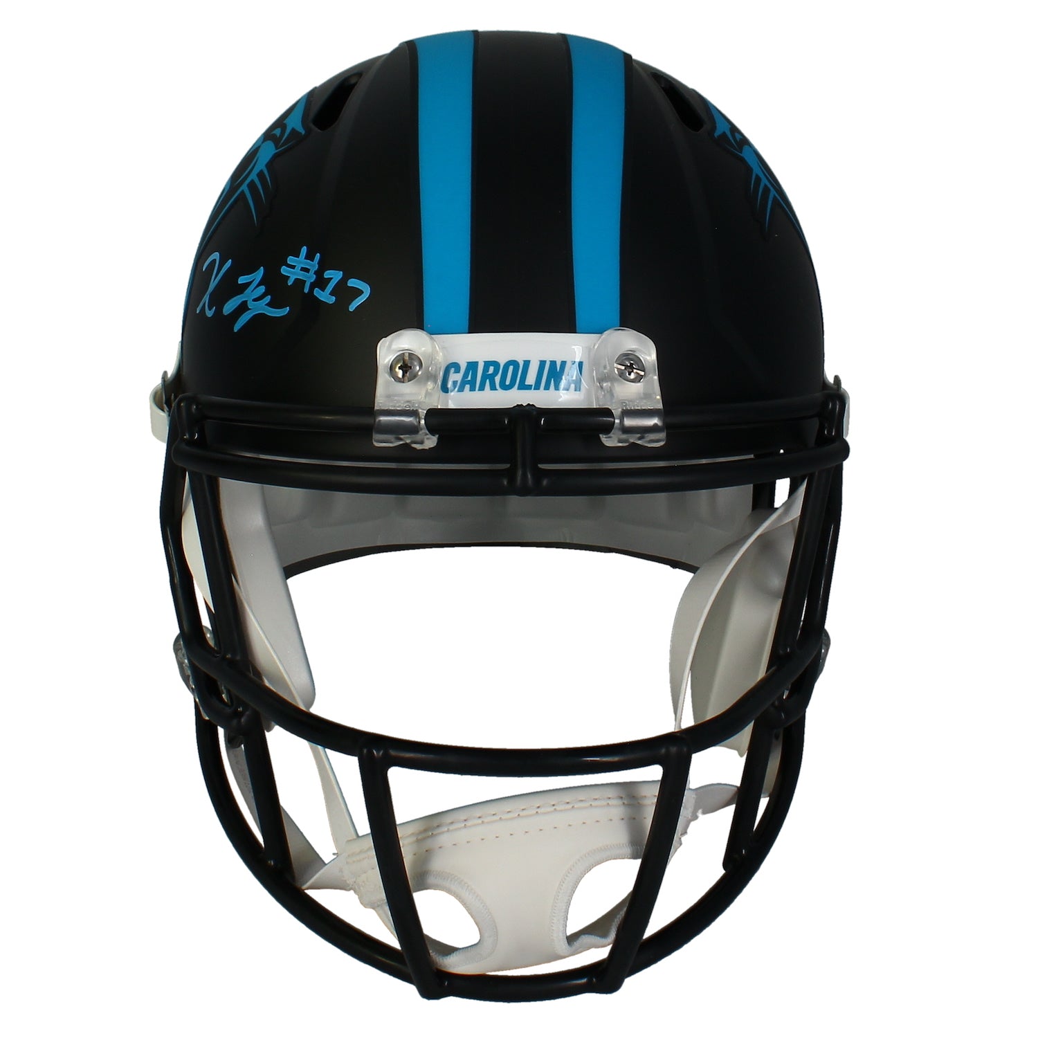 Xavier Leggette Autographed Carolina Panthers Alternate Full Size Speed Helmet Beckett