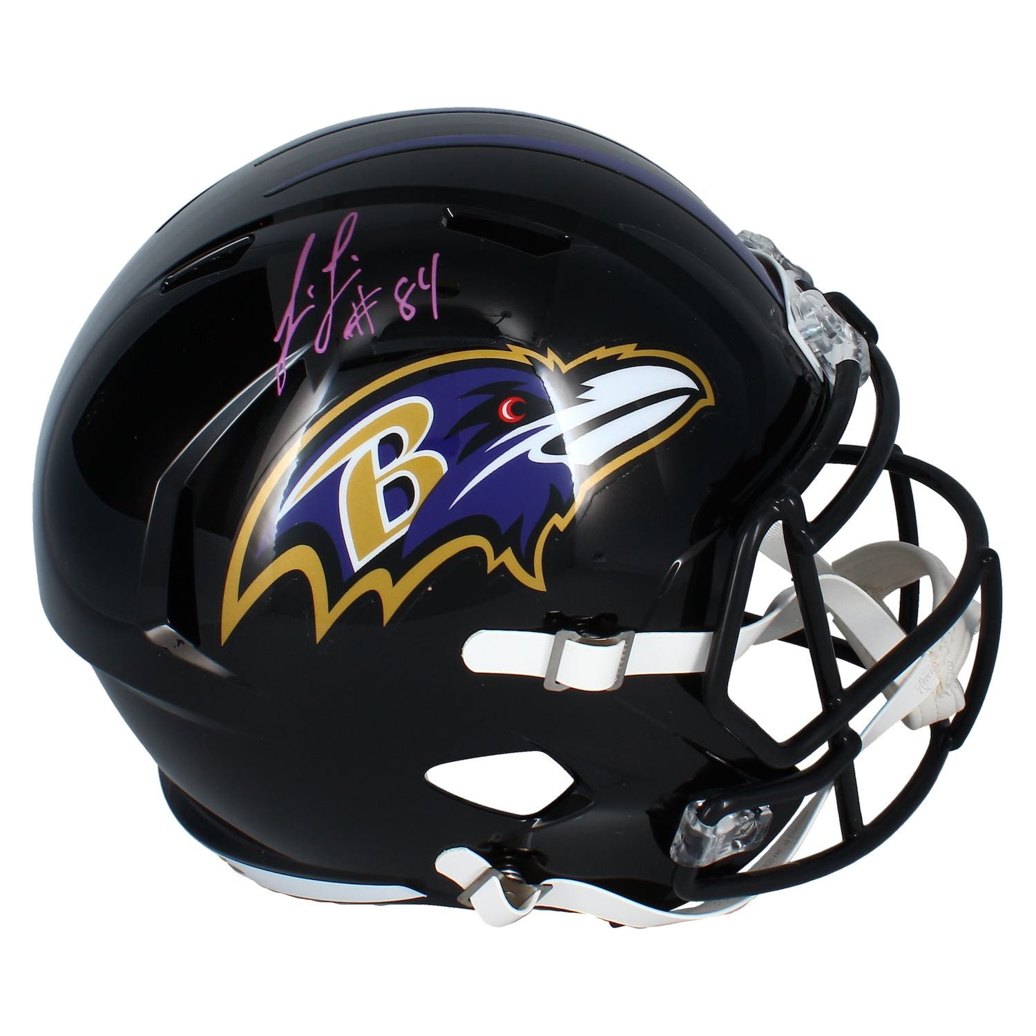 Jermaine Lewis Autographed Baltimore Ravens Speed Full Size Helmet Beckett