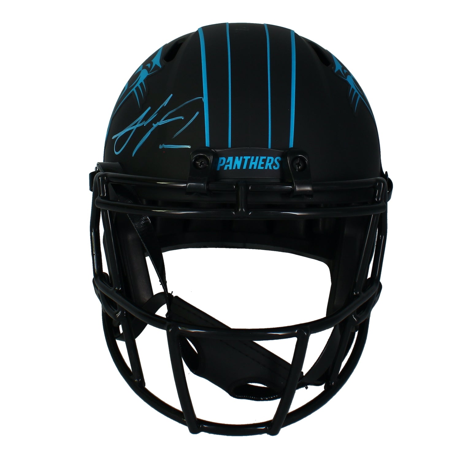 Julius Peppers Autographed Carolina Panthers Eclipse Speed Full Size Helmet Beckett