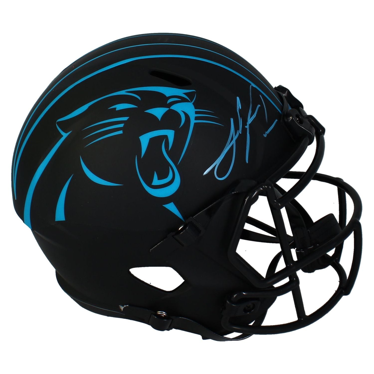 Julius Peppers Autographed Carolina Panthers Eclipse Speed Full Size Helmet Beckett