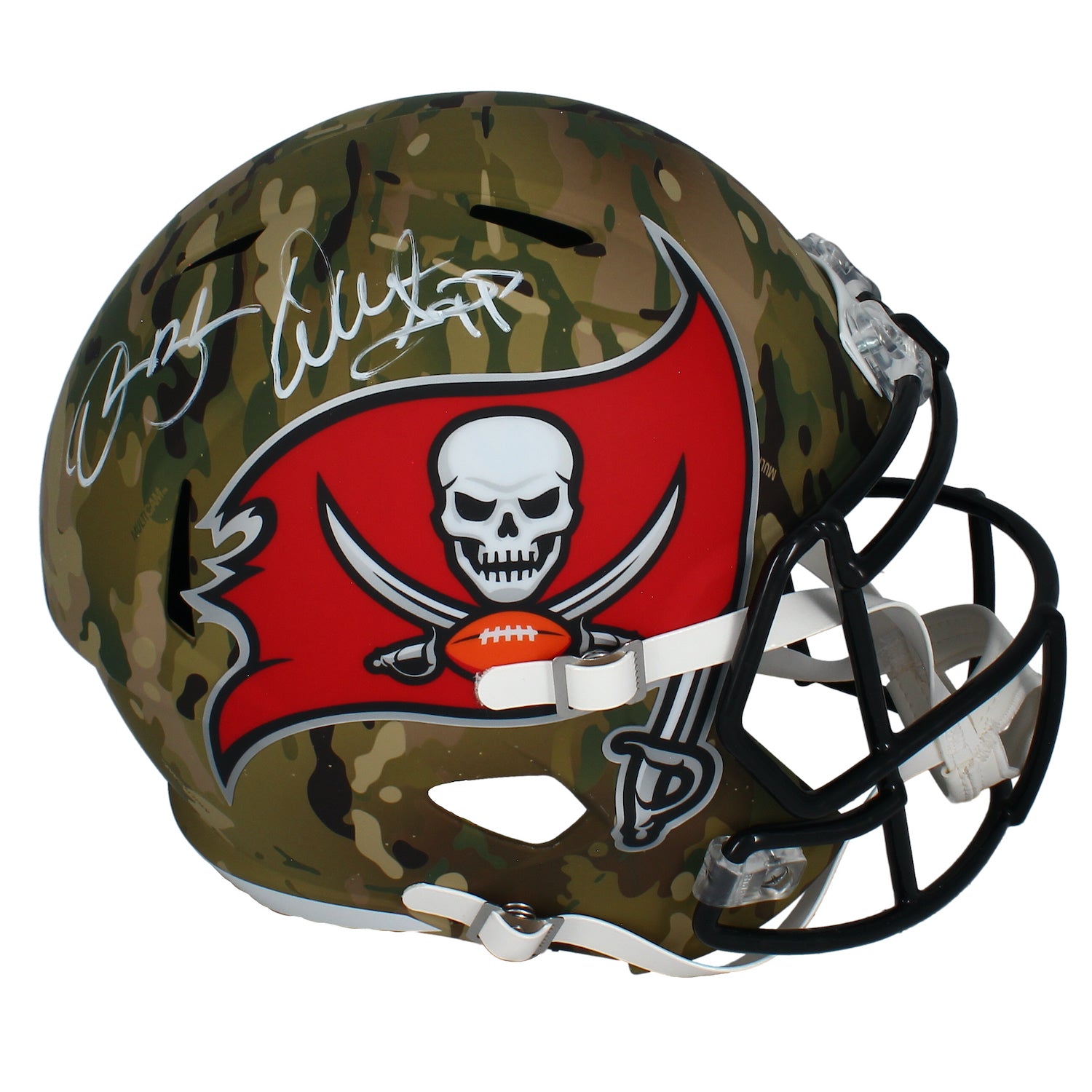 Derrick Brooks / Warren Sapp Autographed Buccaneers Full Size Helmet Beckett