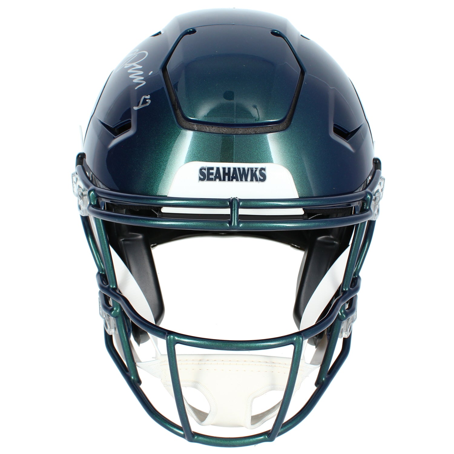 Jadarian Price Autographed Seattle Seahawks Green Chrome Rivalries Speedflex Authentic Helmet Beckett