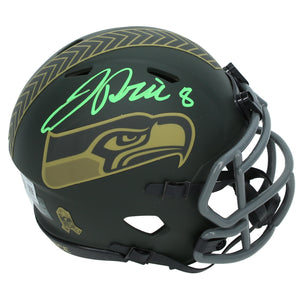 Jadarian Price Autographed Seattle Seahawks 2025 Salute to Service Speed Mini Helmet Beckett