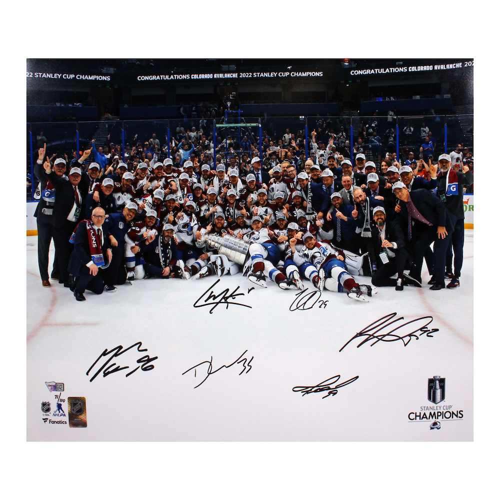 COLORADO AVALANCHE Multi-Signed 16" x 20" SC Photo (MAKAR) FANATICS LE 100