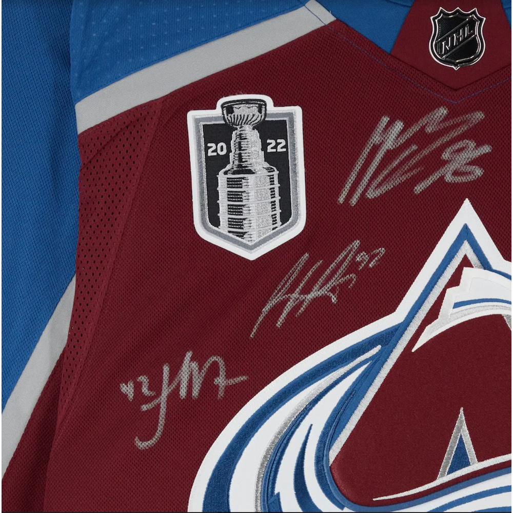 COLORADO AVALANCHE Team Autographed (Makar) Burgundy SC Jersey FANATICS LE 100