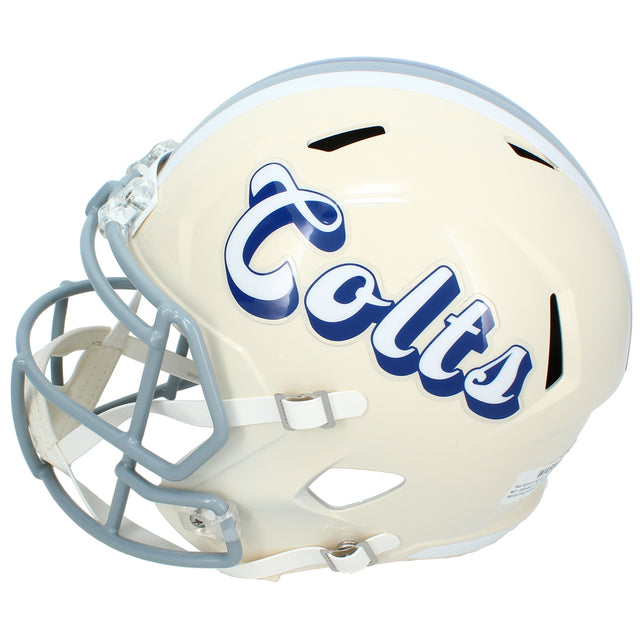Jonathan Taylor Autographed Indianapolis Colts RETRO Speed Full Size Helmet Beckett