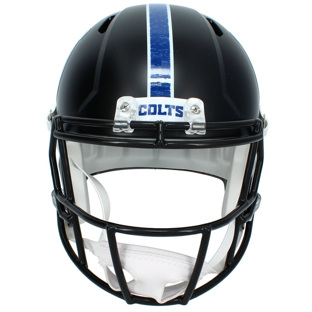 Jonathan Taylor Autographed Indianapolis Colts Black 2023 Alternate Speed Full Size Helmet Beckett