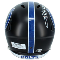 Jonathan Taylor Autographed Indianapolis Colts Black 2023 Alternate Speed Full Size Helmet Beckett