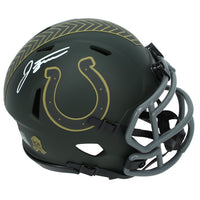 Jonathan Taylor Autographed Indianapolis Colts 2025 Salute to Service Speed Mini Helmet Beckett