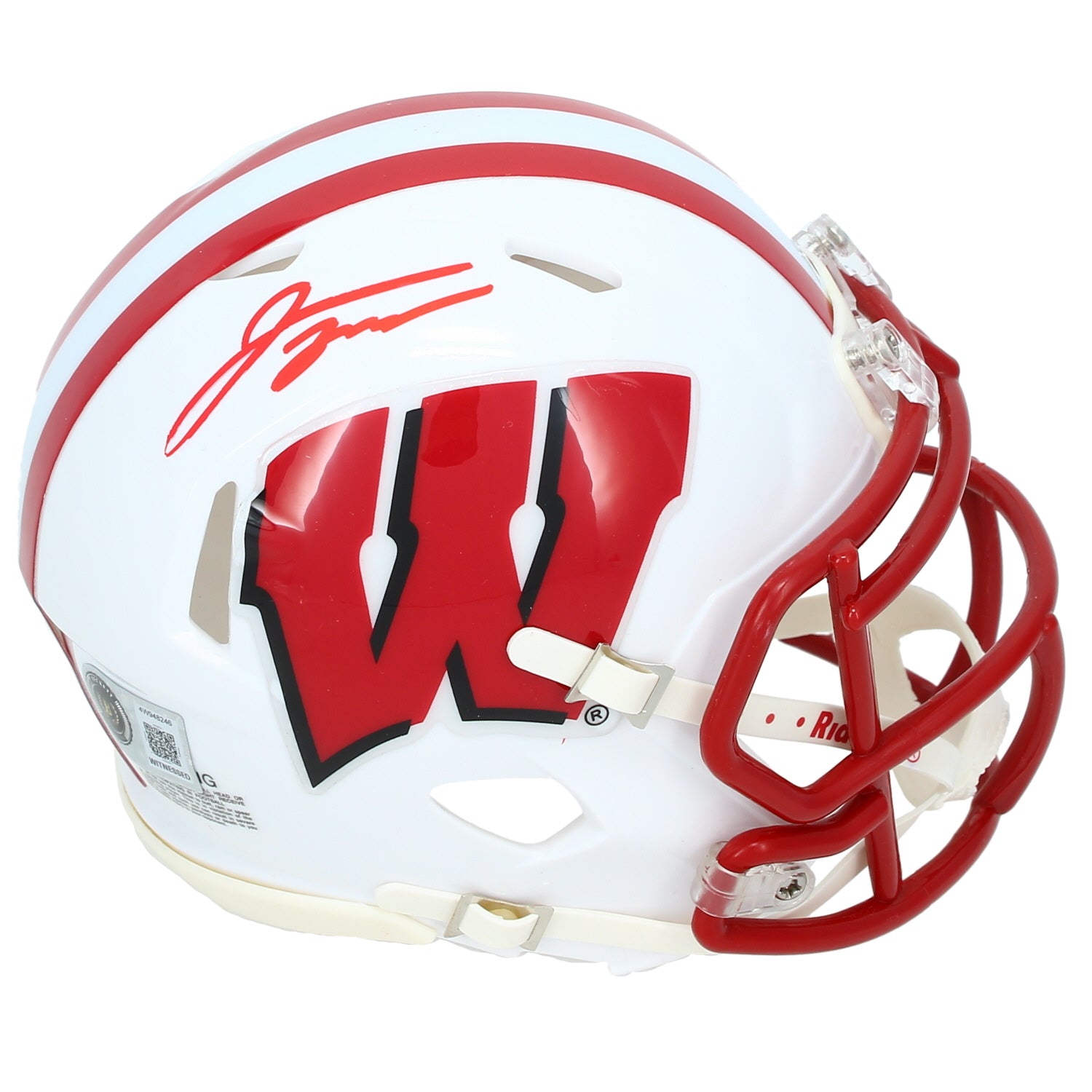 Jonathan Taylor Autographed Wisconsin Badgers Speed Mini Helmet Beckett