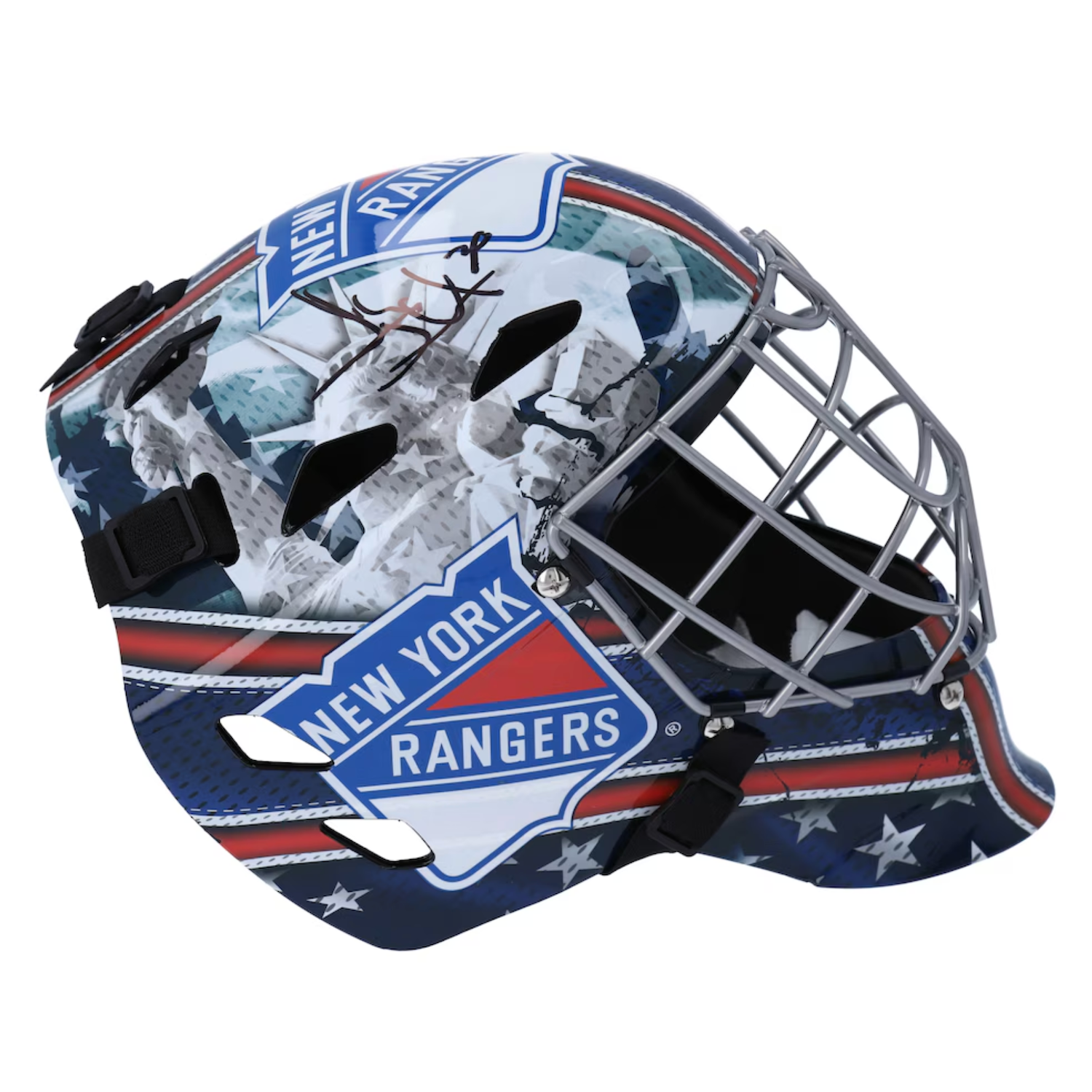 HENRIK LUNDQVIST Autographed New York Rangers Full Size Goalie Mask FANATICS