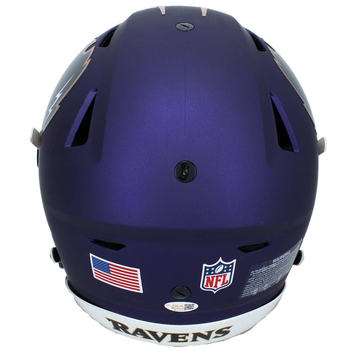 Trey Hendrickson Autographed Baltimore Ravens Purple 2024 Alternate Speedflex Authentic Helmet JSA