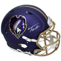 Trey Hendrickson Autographed Baltimore Ravens Purple 2024 Alternate Speed Authentic Helmet JSA