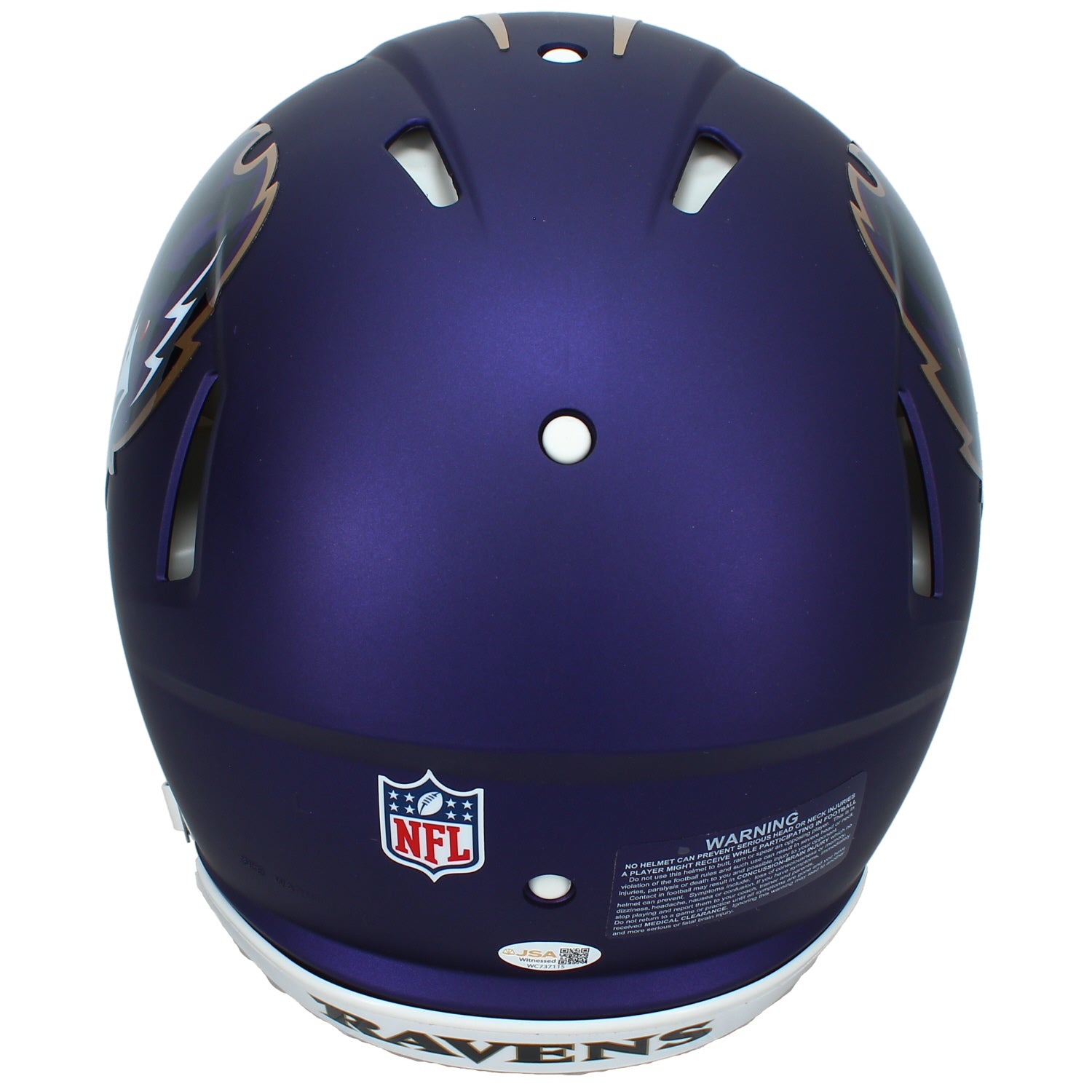 Trey Hendrickson Autographed Baltimore Ravens Purple 2024 Alternate Speed Authentic Helmet JSA