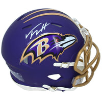 Trey Hendrickson Autographed Baltimore Ravens Purple 2026 Alternate Speed Mini Helmet JSA