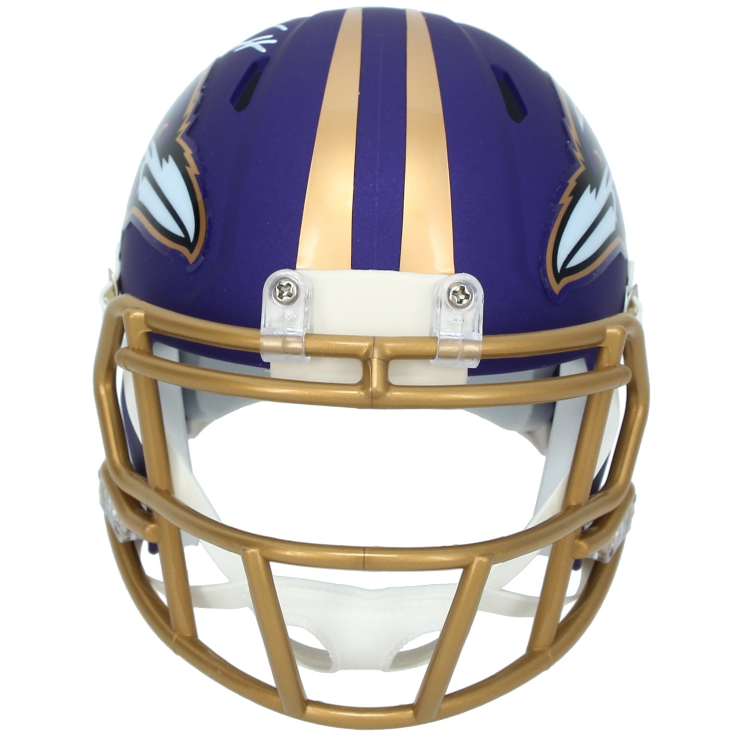 Trey Hendrickson Autographed Baltimore Ravens Purple 2026 Alternate Speed Mini Helmet JSA