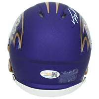 Trey Hendrickson Autographed Baltimore Ravens Purple 2026 Alternate Speed Mini Helmet JSA