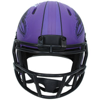 Trey Hendrickson Autographed Baltimore Ravens Purple RAVE Speed Mini Helmet JSA
