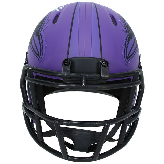 Trey Hendrickson Autographed Baltimore Ravens Purple RAVE Speed Mini Helmet JSA