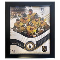 Las Vegas Golden Knights SC Champs Framed 15" x 17" Game Used Puck Collage LE 50