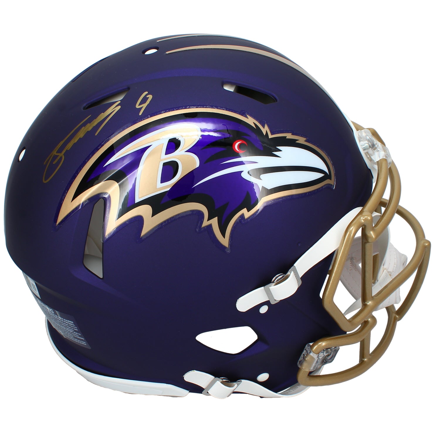 Zay Flowers Autographed Baltimore Ravens Purple Alternate "Purple Rising" Speed Authentic Helmet Beckett