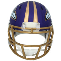 Zay Flowers Autographed Baltimore Ravens Purple Alternate "Purple Rising" Speed Mini Helmet Beckett