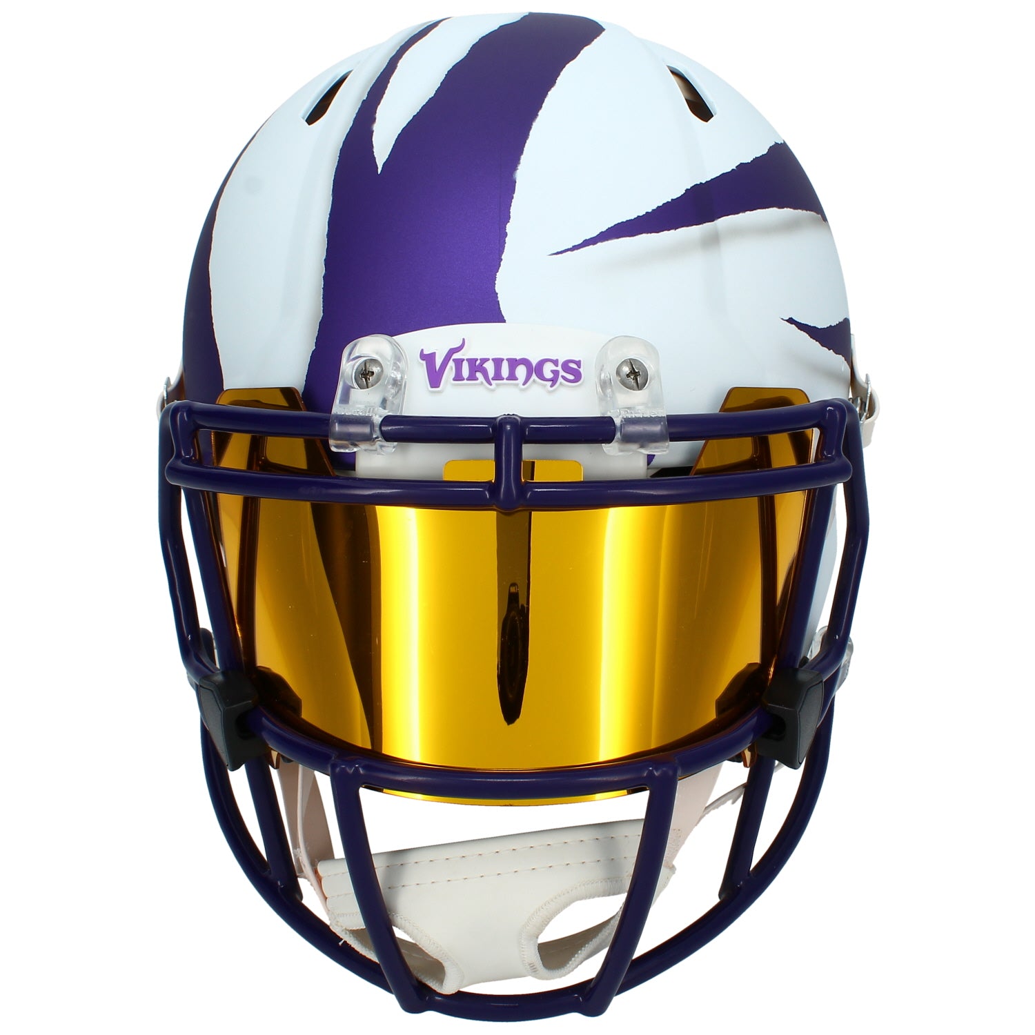Justin Jefferson Autographed Minnesota Vikings ECC Custom Painted "Ripped" Speed Authentic Helmet Beckett