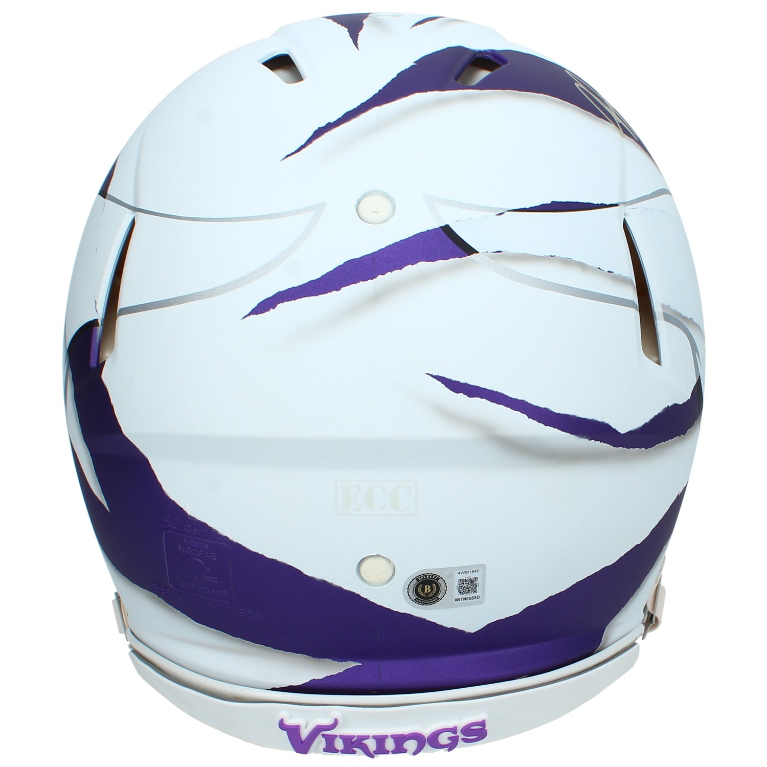 Justin Jefferson Autographed Minnesota Vikings ECC Custom Painted "Ripped" Speed Authentic Helmet Beckett