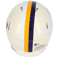 Justin Jefferson Autographed Minnesota Vikings RETRO Speed Authentic Helmet Beckett