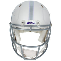 Justin Jefferson Autographed Minnesota Vikings White 2024 Alternate Speed Authentic Helmet Beckett