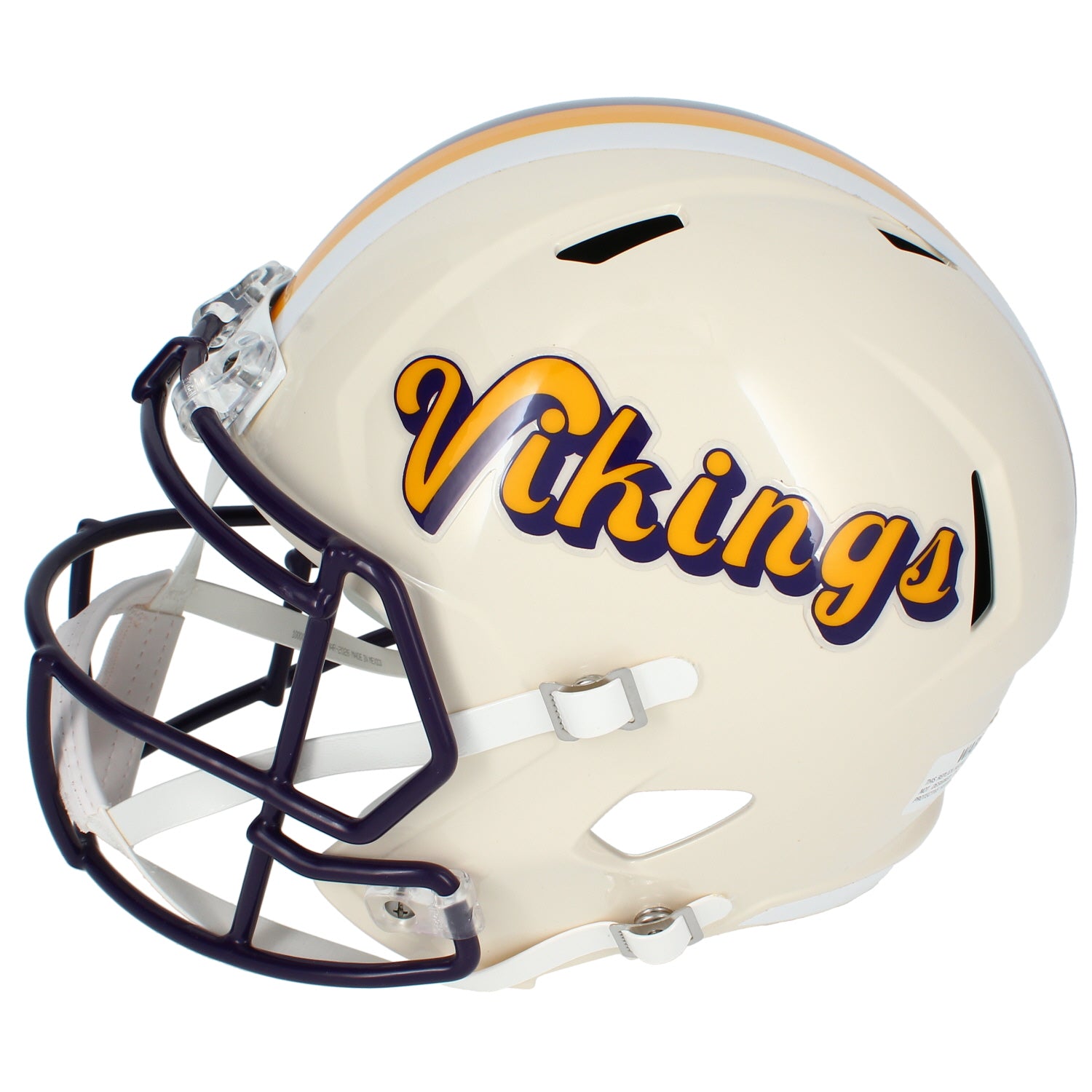 Justin Jefferson Autographed Minnesota Vikings RETRO Speed Full Size Helmet Beckett