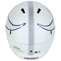 Justin Jefferson Autographed Minnesota Vikings 2023 Alternate Tribute Speed Full Size Helmet Beckett