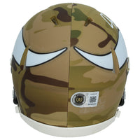 Justin Jefferson Autographed Minnesota Vikings CAMO Speed Mini Helmet Beckett