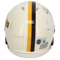 Justin Jefferson Autographed Minnesota Vikings RETRO Speed Mini Helmet Beckett