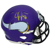Justin Jefferson Autographed Minnesota Vikings Speed Mini Helmet Beckett
