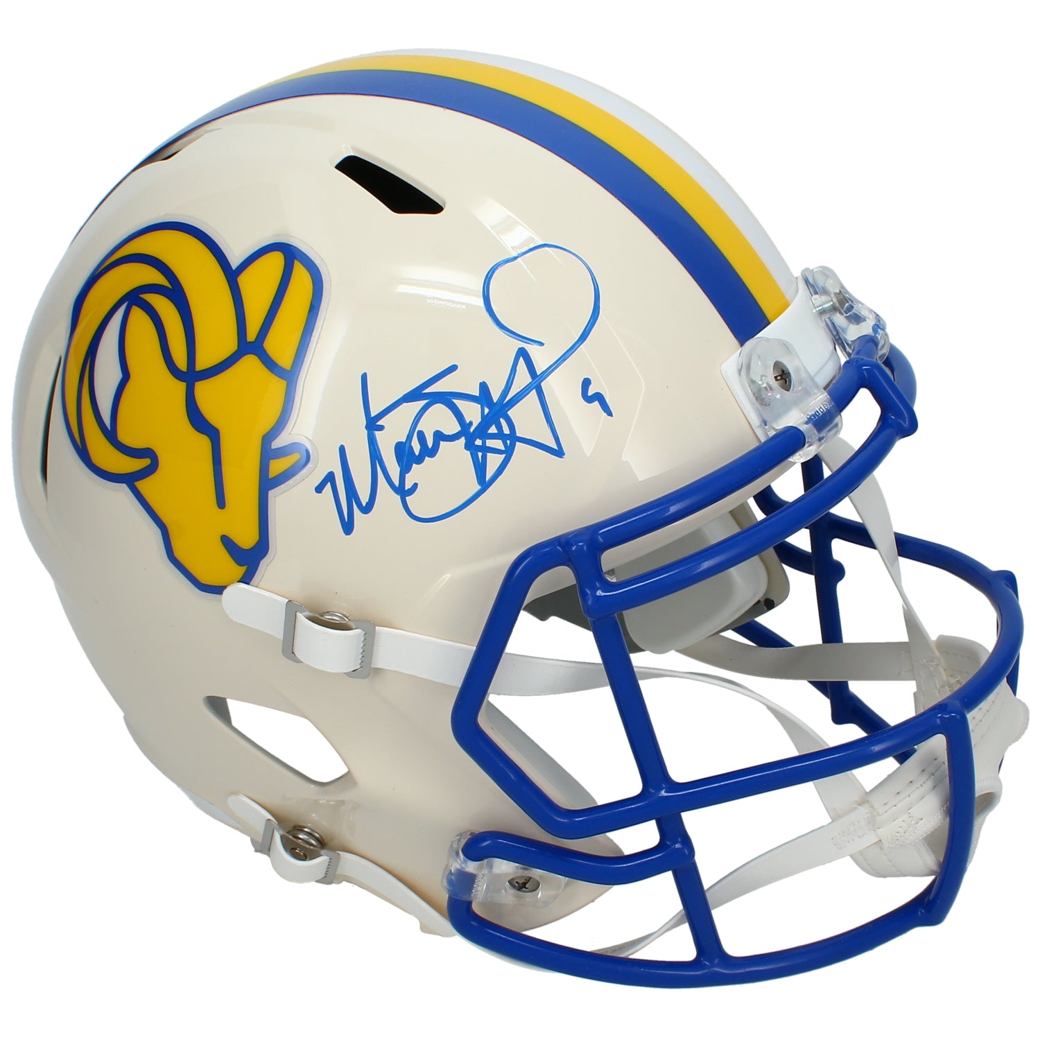 Matthew Stafford Autographed Los Angeles Rams RETRO Full Size Helmet Beckett