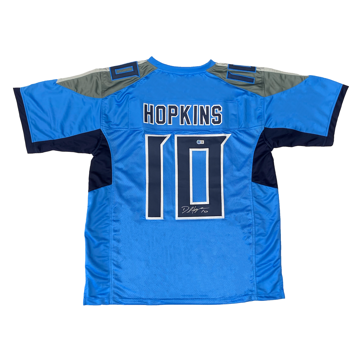 DeAndre Hopkins of the Tennessee Titans Autographed Light Blue Custom #10 Jersey Beckett