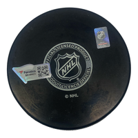 JURAJ SLAFKOVSKY Autographed Canadians Logo Puck FANATICS