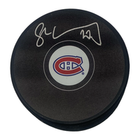 JURAJ SLAFKOVSKY Autographed Canadians Logo Puck FANATICS