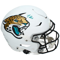Travis Hunter Autographed Jacksonville Jaguars White 2024 Alternate Speedflex Authentic Helmet Beckett