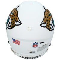 Travis Hunter Autographed Jacksonville Jaguars White 2024 Alternate Speedflex Authentic Helmet Beckett
