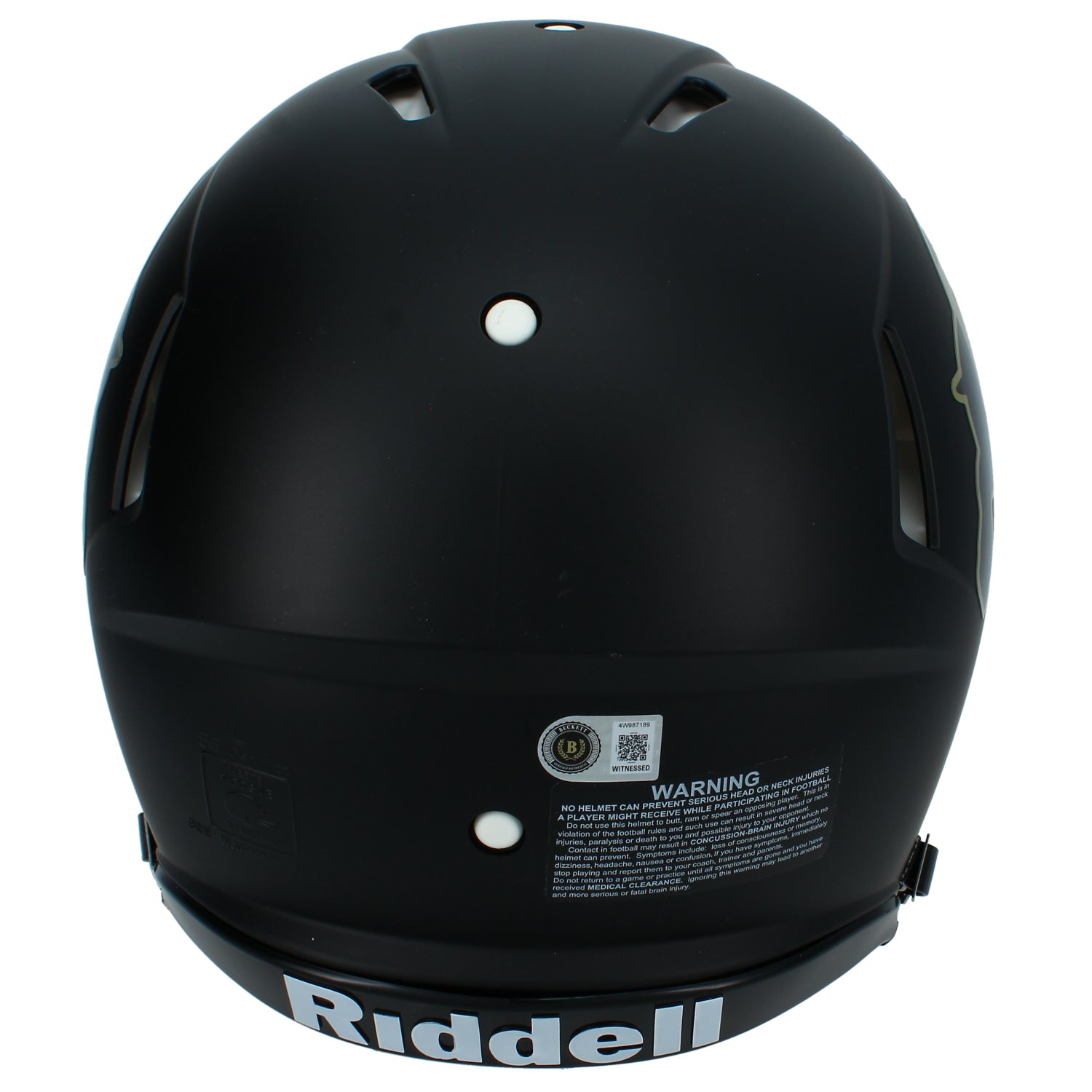 Travis Hunter Autographed Colorado Buffaloes Black Matte Alternate Speed Authentic Helmet Beckett