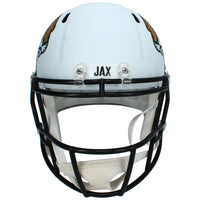 Travis Hunter Autographed Jacksonville Jaguars White 2024 Alternate Speed Full Size Helmet Beckett