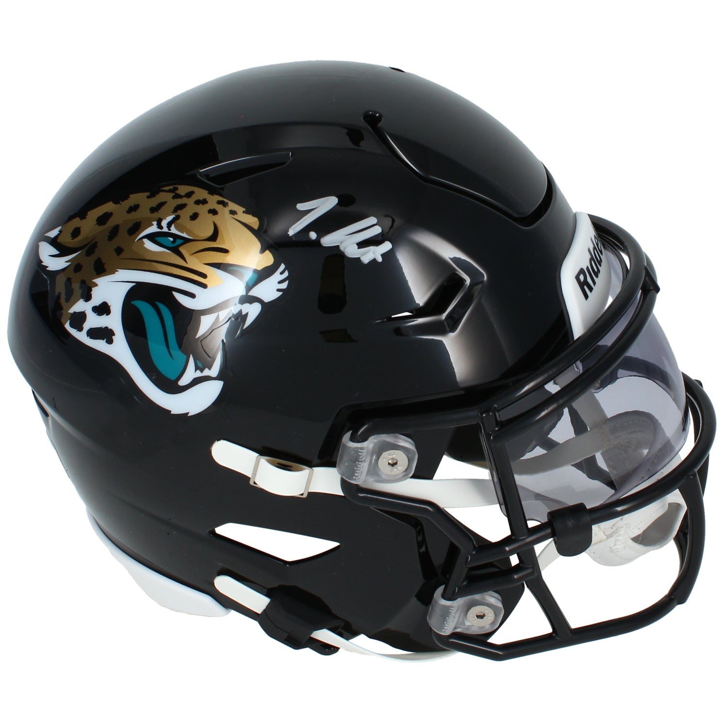 Travis Hunter Autographed Jacksonville Jaguars Speedflex Midi Helmet Beckett
