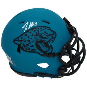 Travis Hunter Autographed Jacksonville Jaguars RAVE Speed Mini Helmet Beckett
