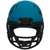 Travis Hunter Autographed Jacksonville Jaguars RAVE Speed Mini Helmet Beckett