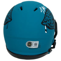 Travis Hunter Autographed Jacksonville Jaguars RAVE Speed Mini Helmet Beckett