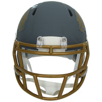 Travis Hunter Autographed Jacksonville Jaguars Slate Speed Mini Helmet Beckett