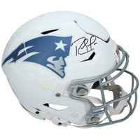 Randy Moss Autographed New England Patriots White 2025 Rivalries Speedflex Authentic Helmet Beckett